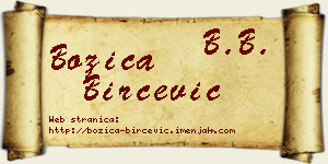 Božica Birčević vizit kartica